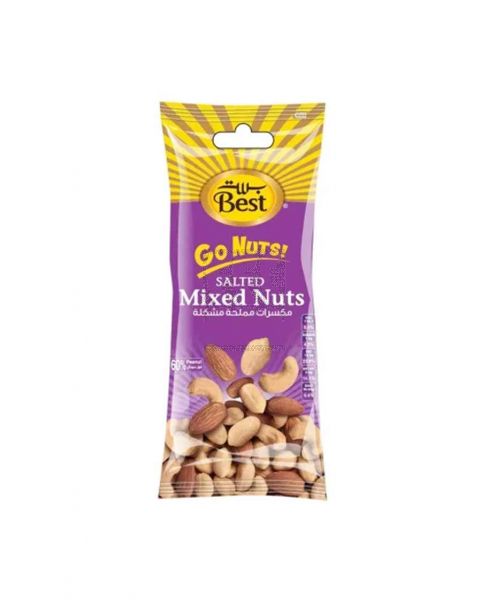 BEST GO NUTS SALTED MIXED NUTS POUCH 80GM