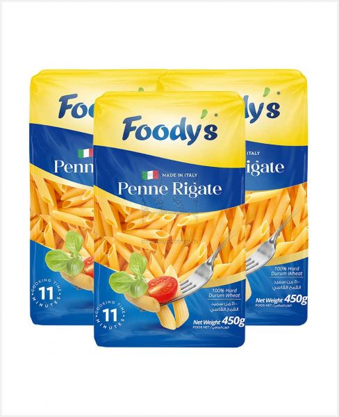 FOODY'S PENNE RIGATE 3X450GM PROMO