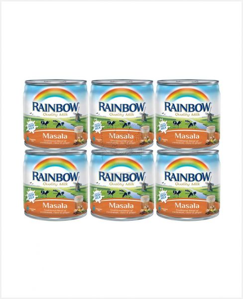 RAINBOW EVAPORATED MILK MASALA 6SX160ML