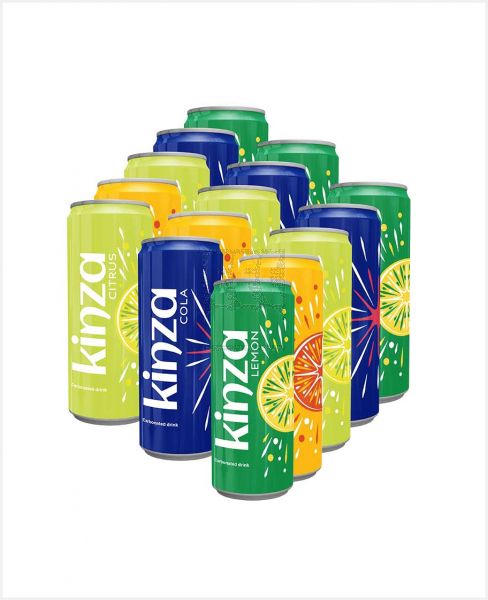 KINZA CARBONATED DRINK ASSORTED 15X250ML