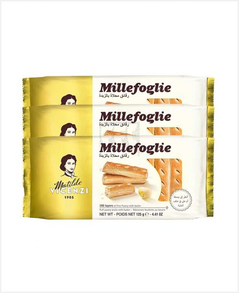 MATILDE VICENZI MILLEFOGLIE PUFF PASTRY STICKS WITH BUTTER 3SX125GM