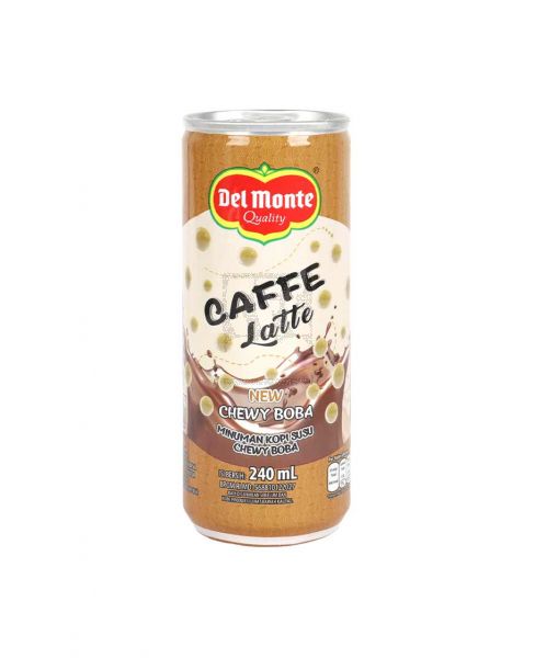 DEL MONTE NEW CHEWY BOBA CAFFE LATTE FLAVOR DRINK CAN 240ML