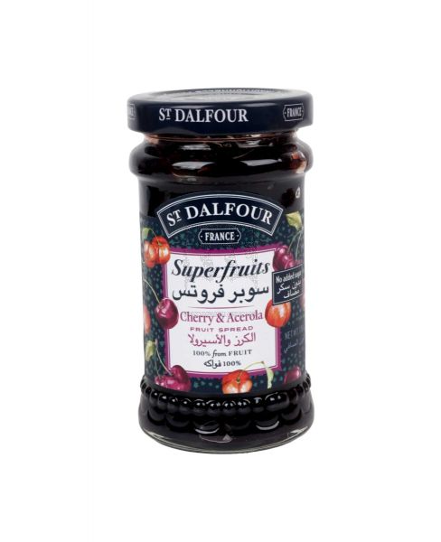 ST. DALFOUR SUPER FRUITS CHERRY AND ACEROLA SPREAD NO ADDED SUGAR 170GM