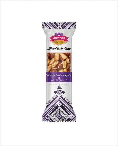 JANNIS MIXED NUTS BAR 40GM