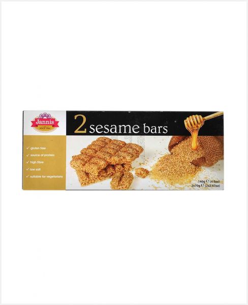 JANNIS 2 SESAME BARS WITH HONEY 140GM