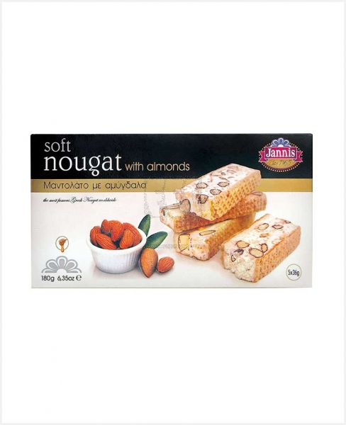 JANNIS SOFT NOUGAT WITH ALMONDS 180GM
