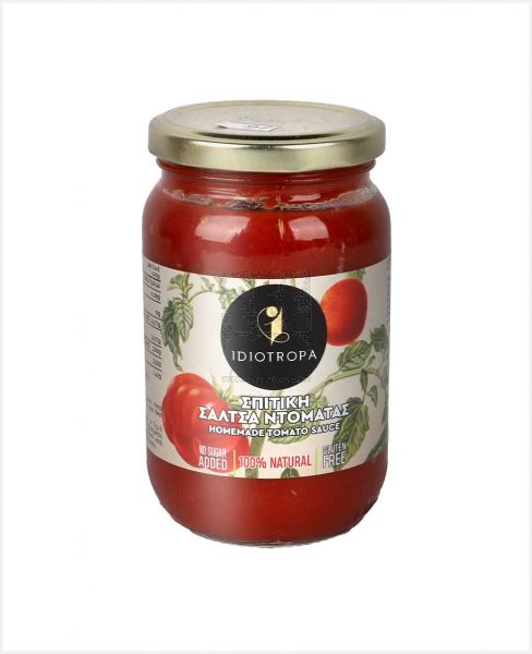 IDIOTROPA HOMEMADE TOMATO SAUCE NO SUGAR ADDED 100% NATURAL 340GM