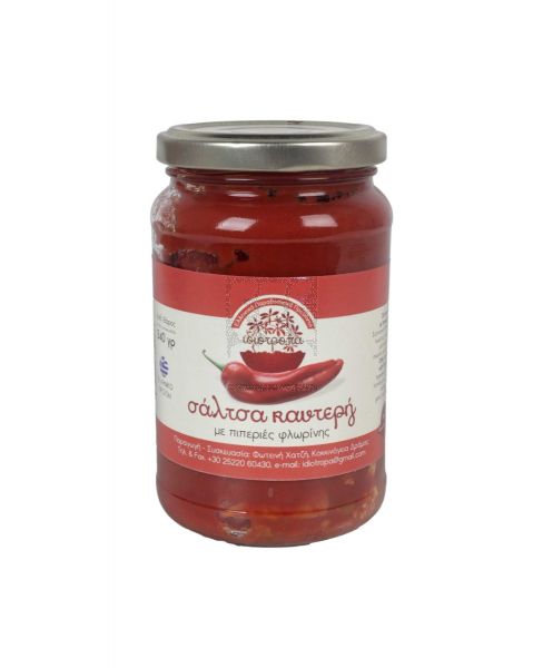 IDIOTROPA SPICY TOMATO SAUCE FLORINA PEPPERS 340GM