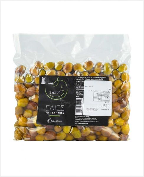 PAPADELLIS SAPFO MYTILENE OLIVES IN OIL 295GM