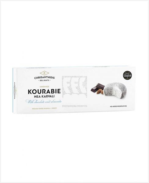 CHRISANTHIDIS KOURABIE NEA KARVALI WITH CHOCOLATE AND ALMONDS 200GM