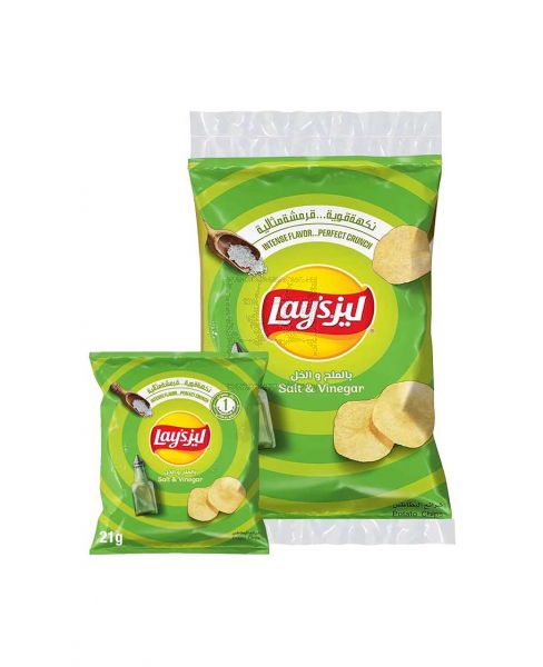 LAY'S POTATO CHIPS SALT & VINEGAR (KSA) 21GM