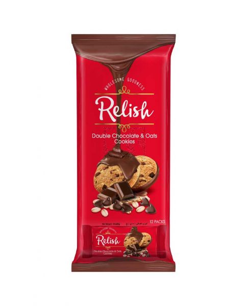 NABIL RELISH DOUBLE CHOCOLATE & OATS COOKIES 12SX40GM