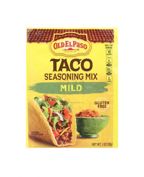 OLD EL PASO TACO SEASONING MIX MILD GLUTEN FREE 28GM