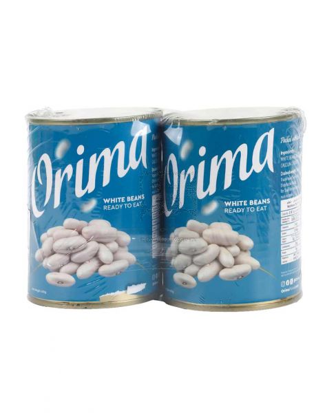 ORIMA READY TO EAT WHITE BEANS 2X400GM PROMO