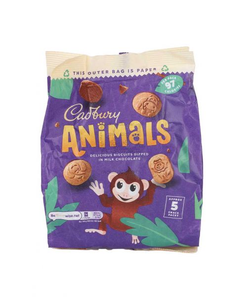 CADBURY ANIMALS MILK CHOCOLATE BISCUITS (5X19.9GM) 99.5GM