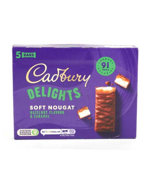 CADBURY DELIGHTS SOFT NOUGAT HAZELNUT & CARAMEL (5X22GM) 110GM