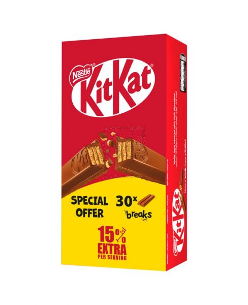 NESTLE KITKAT 2 FINGERS MILK CHOCOLATE WAFER 30SX20.5GM PROMO
