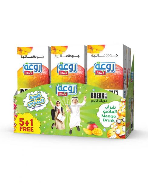 RAWA BREAK TIME MANGO FLAVORED DRINK 200ML 5+1FREE