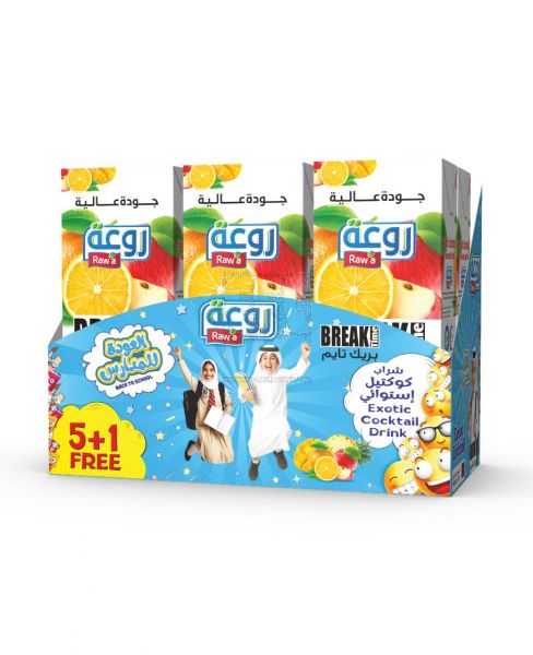 RAWA BREAK TIME EXOTIC COCKTAIL FLAVORED DRINK 200ML 5+1FREE