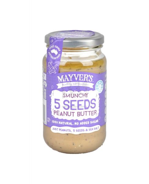 MAYVER'S SMUNCHY 5 SEEDS PEANUT BUTTER 375GM