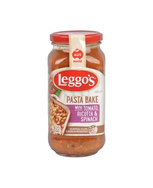 LEGGO'S PASTA BAKE WITH TOMATO RICOTTA & SPINACH 500GM