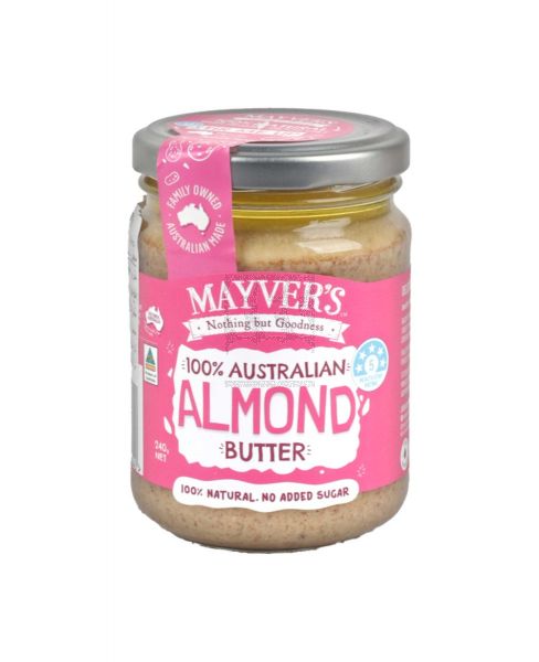 MAYVER'S 100% AUSTRALIAN ALMOND BUTTER 240GM