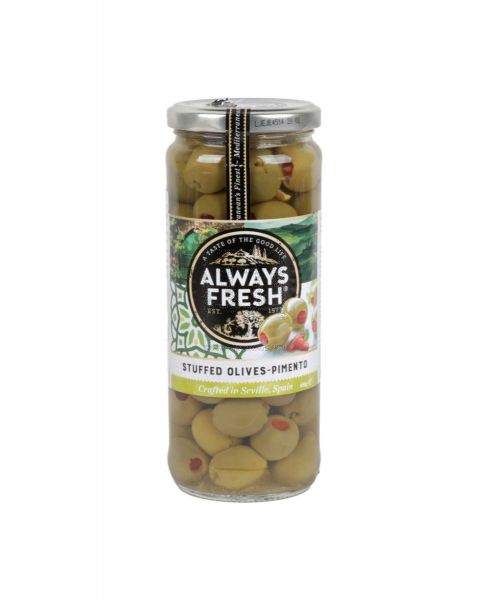 ALWAYS FRESH STUFFED OLIVES-PIMENTO 450GM