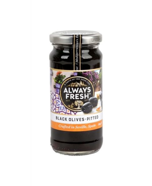 ALWAYS FRESH BLACK OLIVES PITTED 220GM