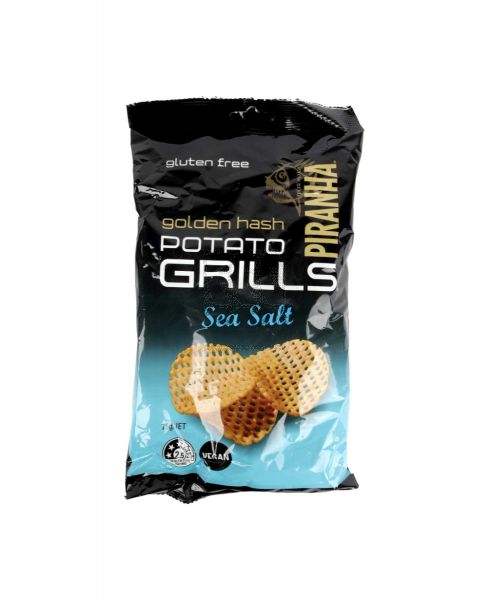PIRANHA GLUTEN FREE GOLDEN HASH POTATO GRILL SEA SALT 75GM