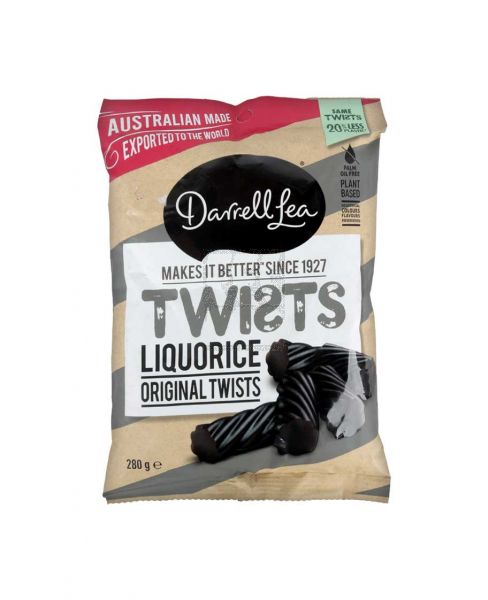 DARRELL LEA ORIGINAL TWISTS LIQUORICE 280GM