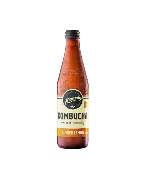 REMEDY KOMBUCHA GINGER LEMON DRINK 330ML