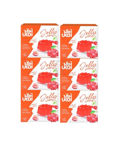 UKOL JELLY MIX CHERRY FLAVOUR 6X85GM PROMO