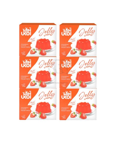 UKOL JELLY MIX STRAWBERRY FLAVOUR 6X85GM PROMO