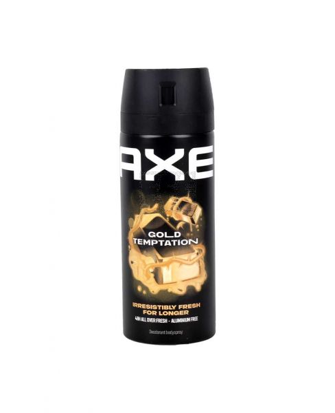 AXE GOLD TEMPTATION FRESH DEODORANT &BODY SPRAY 150ML