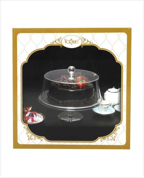 VAGUE ACRYLIC ROUND CAKE STAND WITH COVER #02-152