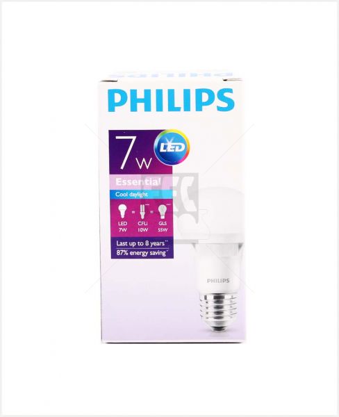 PHILIPS ESSENTIAL LED BULB COOL DAYLIGHT 7W E27