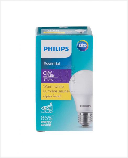PHILIPS ESSENTIAL LED BULB WARM WHITE 9W E27