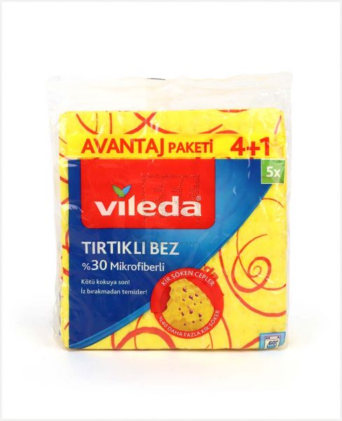 VILEDA TIRTIKLI BEZ 30% MICROFIBER (WIPER) 4+1PCS