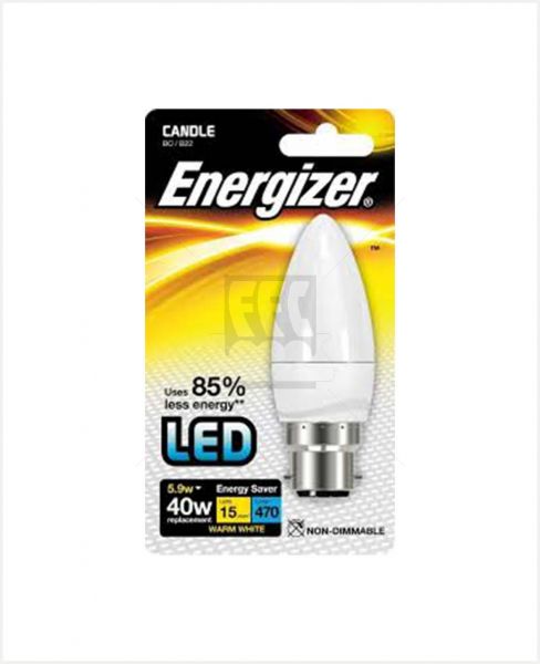 ENERGIZER LED CANDLE BULB 5.9W CLEAR E27 #S8882