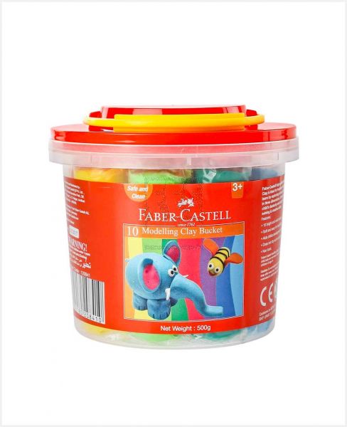 FABER-CASTELL MODELLING CLAY 10 COLORS BUCKET #120841