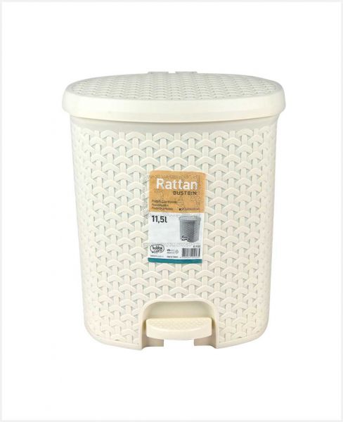 HOBBY LIFE RATTAN PEDAL DUST BIN 11.5LTR #011122