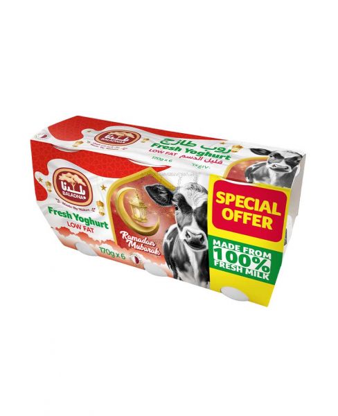 BALADNA FRESH L/F YOGURT 170GM 5+1 FREE