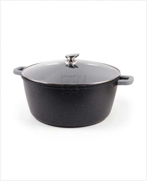 HOMEWAY FORGED MARBLE CASSEROLE WITH LID 28CM HW-3422