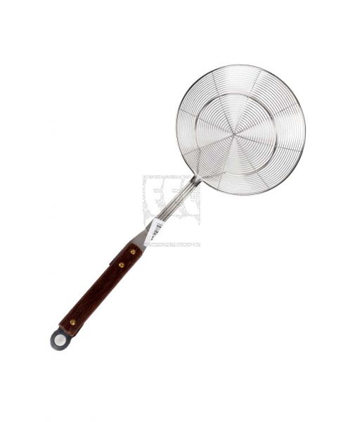 WOOD HANDLE STRAINER LARGE