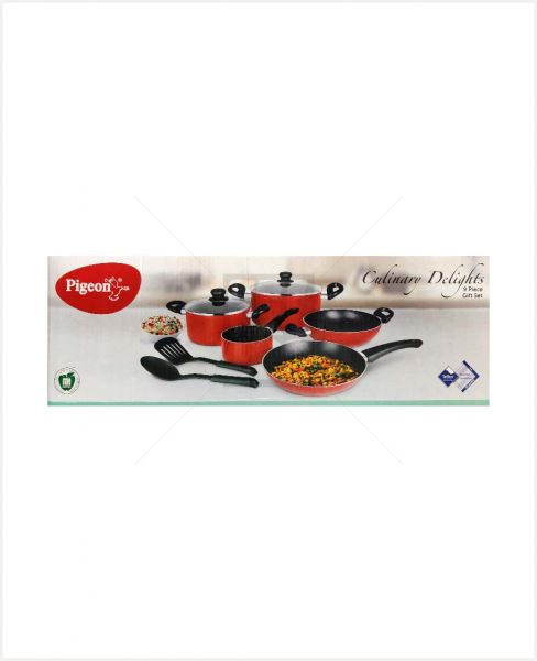 PIGEON CULINARY DELIGHTS COOKWARE SET 9PCS