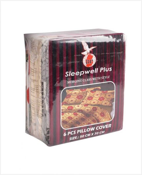 SLEEP WELL PLUS PILLOW CASE 6PCS SET