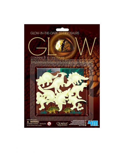 4M GLOW IN THE DARK 3D DINOSAURS 00-05426