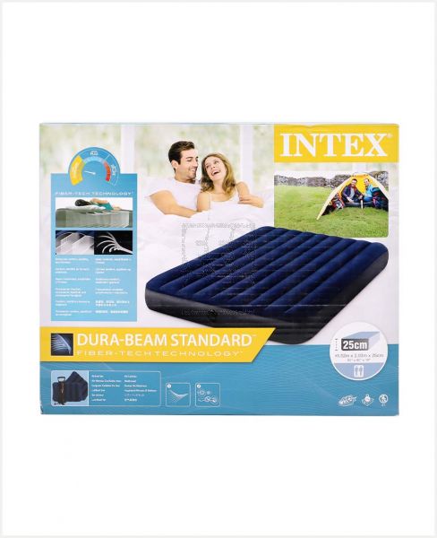 INTEX QUEEN DURA-BEAM CLASSIC DOWNY AIRBED WITH PUMP 64765