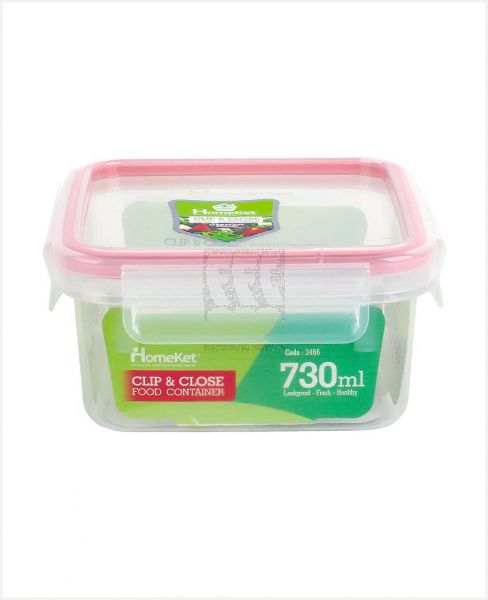 HOMEKET CLIP AND CLOSE FOOD CONTAINER 730ML 3466