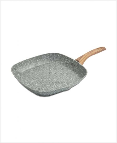 HOMEWAY MARBLE COATED NON STICK GRILL PAN 24CM HW3528